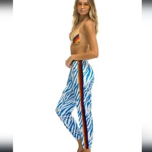 NWT Aviator Nation velvet sweatpants Blue tiger XL